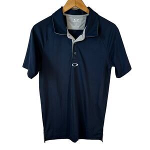 OAKLEY Men's Regular Fit Hydrolix Short Sleeve Golf Polo Shirt Blue Size Small